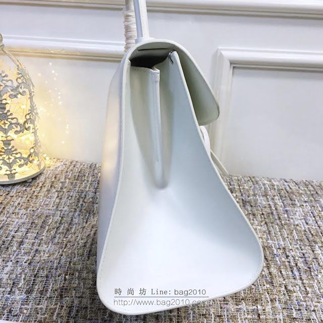 DELVAUX女包 德爾沃Brillant經典款 進口box牛皮 德爾沃女手提包 DV0028象牙白 大號Delvaux單肩包  fcs1110